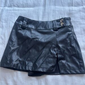 Cotton Candy Black Skort with Glossy Finish